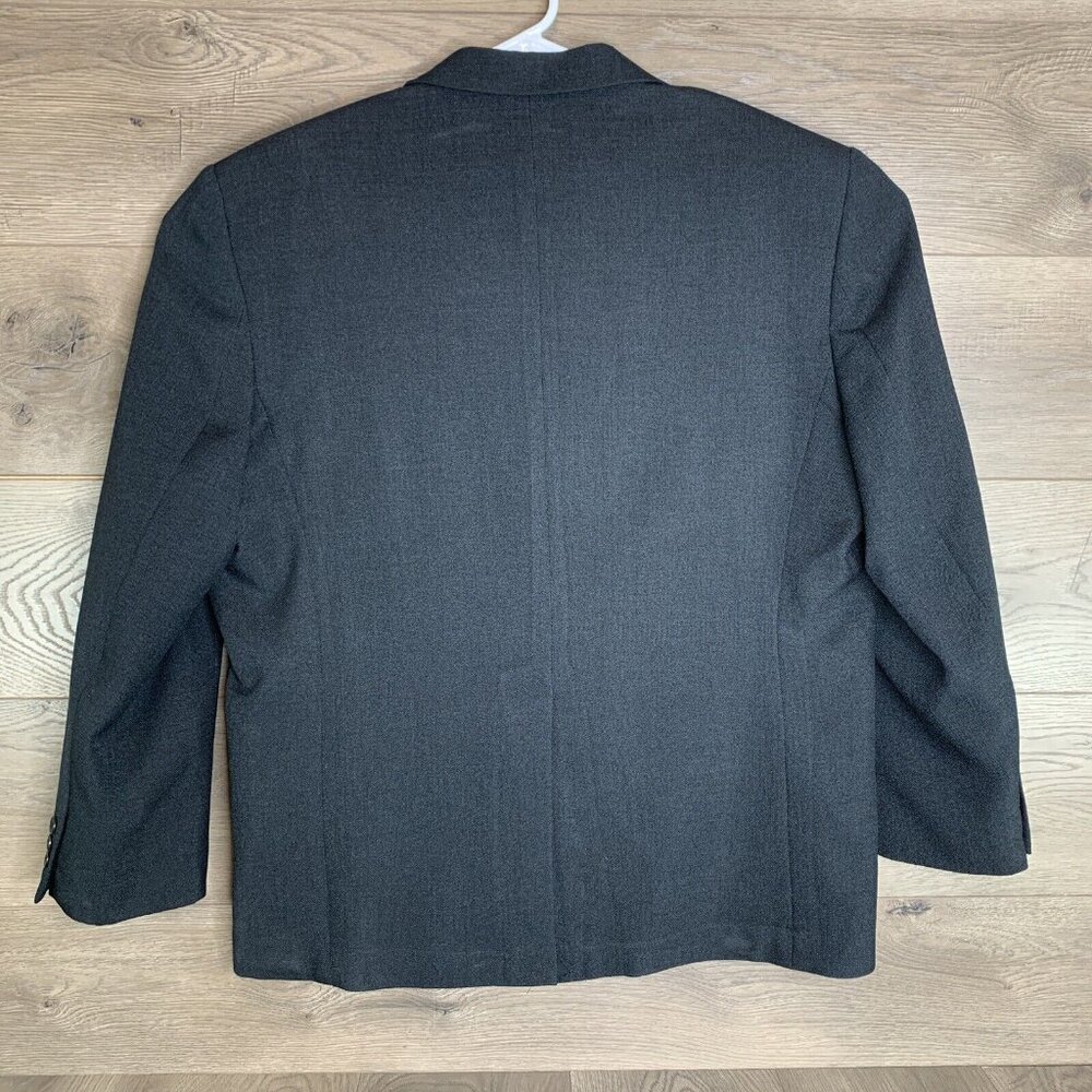 Habands Gold Coast Mens 44s Black Suit Jacket Sport Coat 2 Button Polyester - Picture 8 of 10